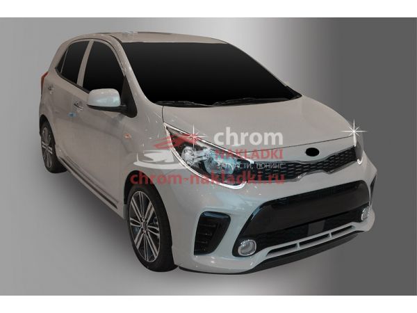 Хромированные молдинги на передние фары KIA Picanto / Morning JA 2017-2022