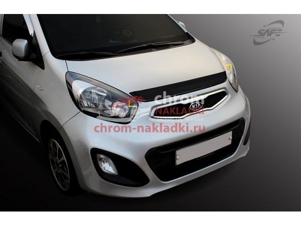 Дефлектор капота (Мухобойка) KIA Picanto / Morning 2011-2016