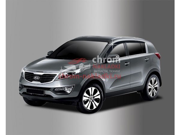 Дефлекторы (ветровики) окон темные Kia Sportage R 2010-2016