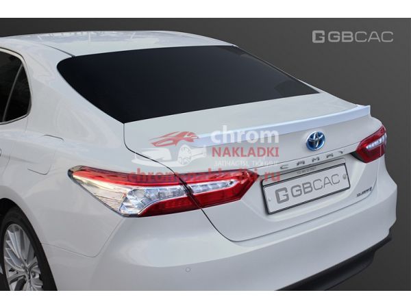 Спойлер черный на кромку багажника Toyota Camry 2018-2021