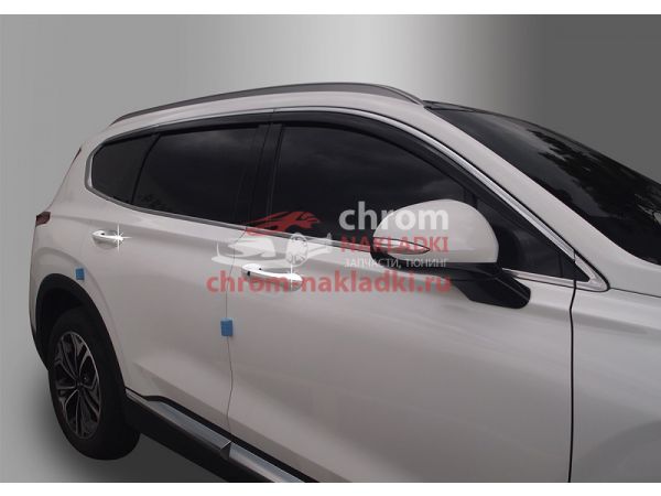 Хромированные накладки на ручки для Hyundai Santa Fe TM 2019-2024