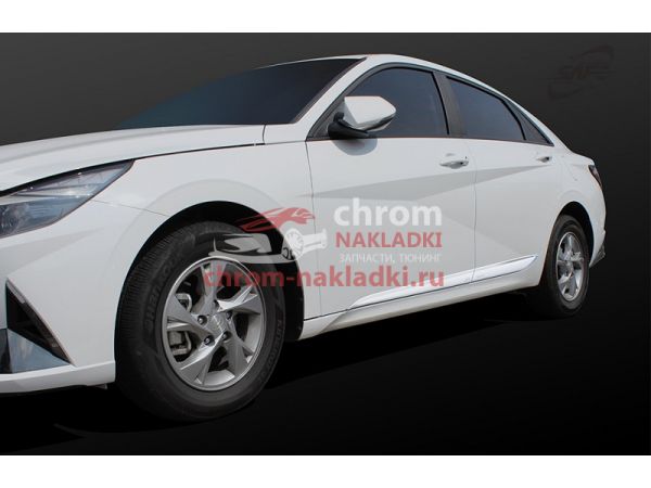 Хромированные молдинги дверей 4 шт для Hyundai Elantra Avante CN7 2021-2023