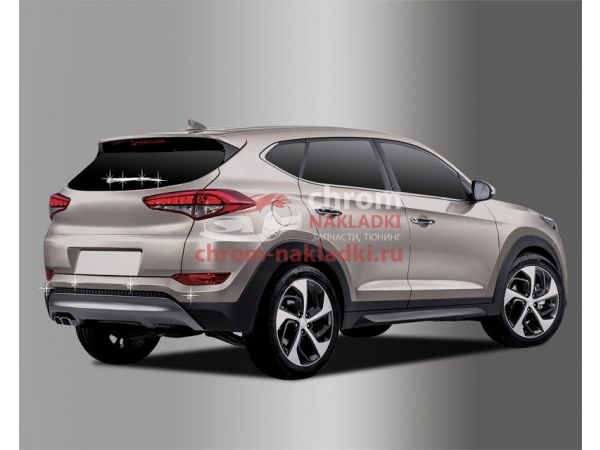 Хром накладки на стеклоочиститель и парктроники для Hyundai Tucson TL 2015-2020