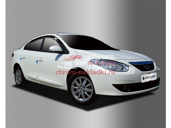 Дефлекторы (ветровики) окон темные Renault Fluence 2010-2020