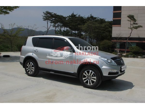 Дефлекторы (ветровики) окон черные для Ssang Yong Rexton