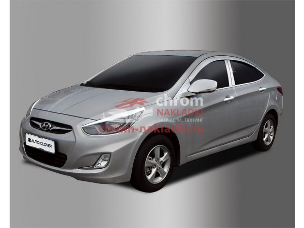 Накладки на стойки дверей 4 шт Hyundai Solaris 2011-2016