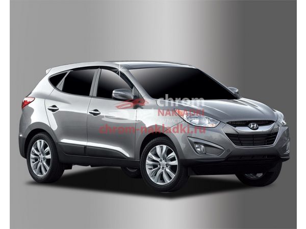 Дефлекторы (ветровики) окон темные Hyundai Tucson IX35 2009-2015