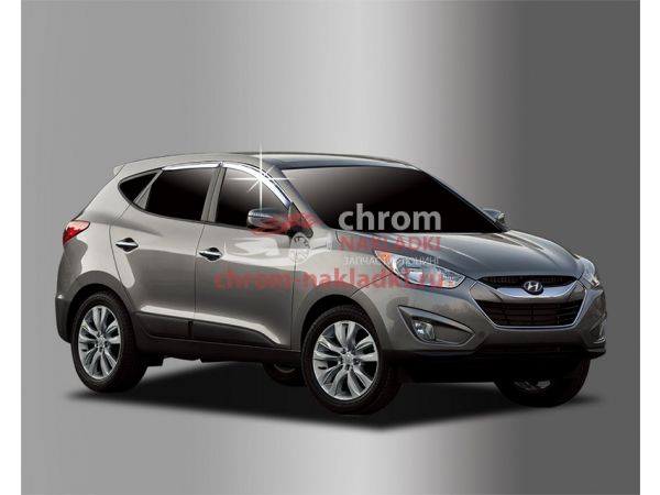 Дефлекторы (ветровики) окон хромированные Hyundai Tucson IX35 2009-2015