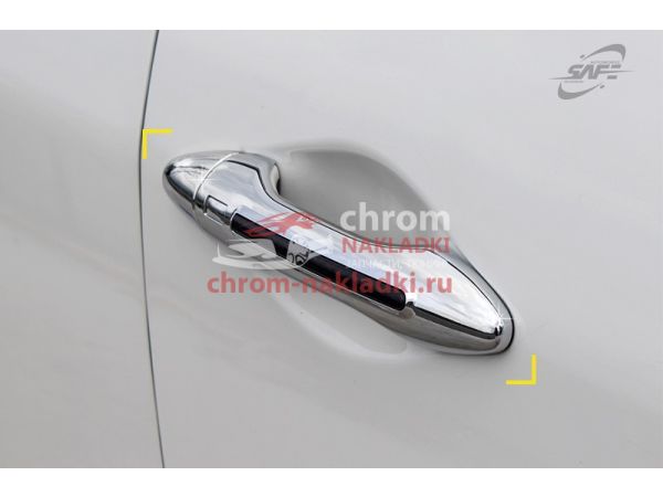 Накладки ручек дверей хром с карбон вставкой Hyundai Tucson IX35 2009-2015