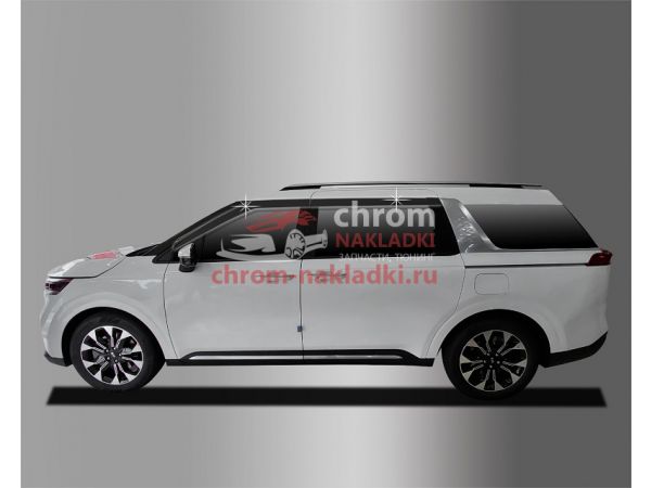 Дефлекторы (ветровики) окон черные для KIA Carnival 2021-2024