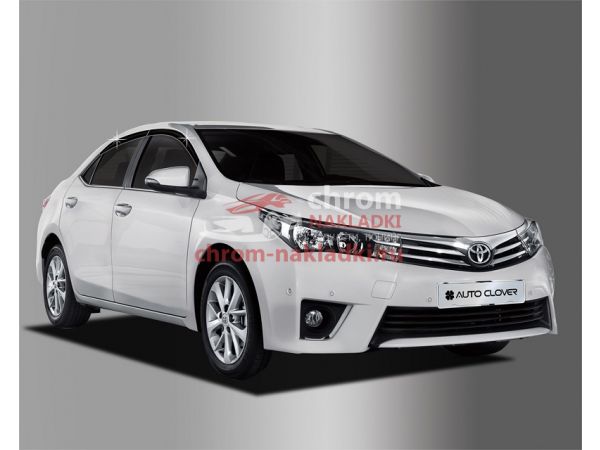 Дефлекторы (ветровики) окон темные Toyota Corolla 2014-2018