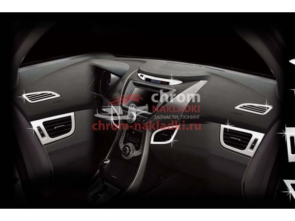 Хромированные накладки для салона Hyundai Elantra Avante MD 2011-2013