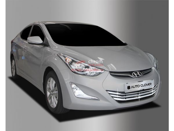 Накладки на решетку радиатора хром Hyundai Elantra Avante MD 2014-2016