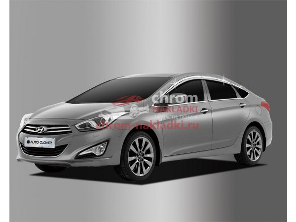 Дефлекторы (ветровики) окон хромированные 6 шт Hyundai I40 2011-2017