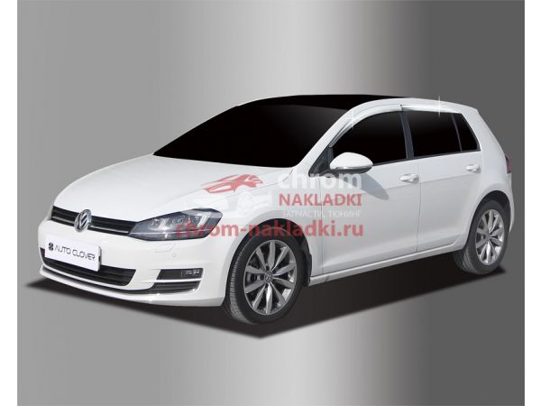 Дефлекторы (ветровики) окон хром для Volkswagen Golf 2012 - 2023