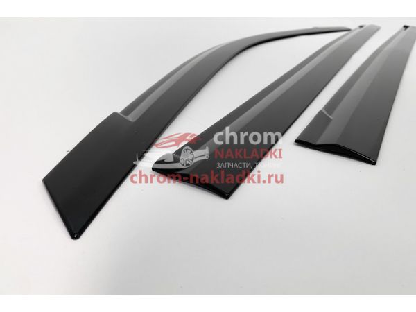 Дефлекторы (ветровики) окон черные из 6 частей Mercedes-Benz W447 Vito 2014-2023