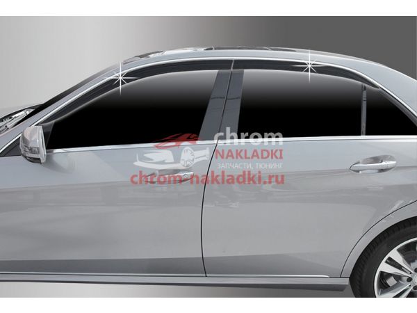 Дефлекторы (ветровики) окон черные для Mercedes-Benz E CLASS 2013-2015