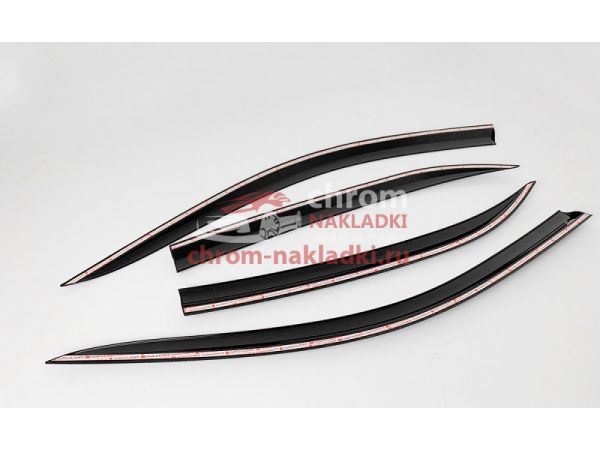 Дефлекторы (ветровики) окон черные для Mercedes-Benz E CLASS 2013-2015