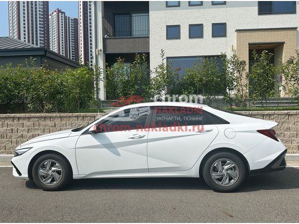 Дефлекторы (ветровики) окон черные из 6 частей Hyundai Elantra Avante 2024-2025