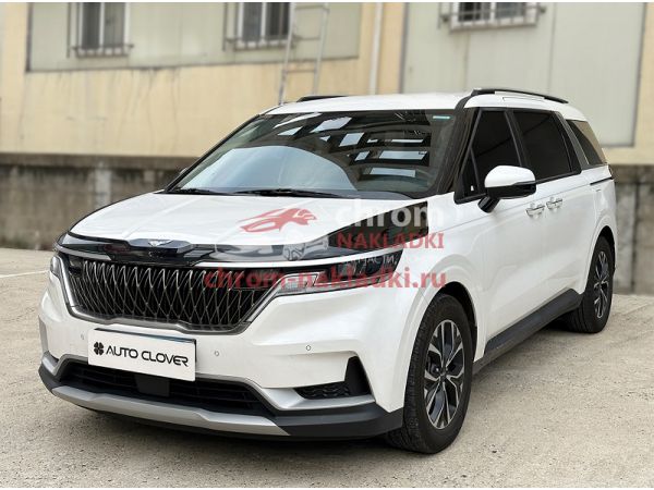 Дефлектор капота (Мухабойка) темный для KIA CARNIVAL 2020-2024