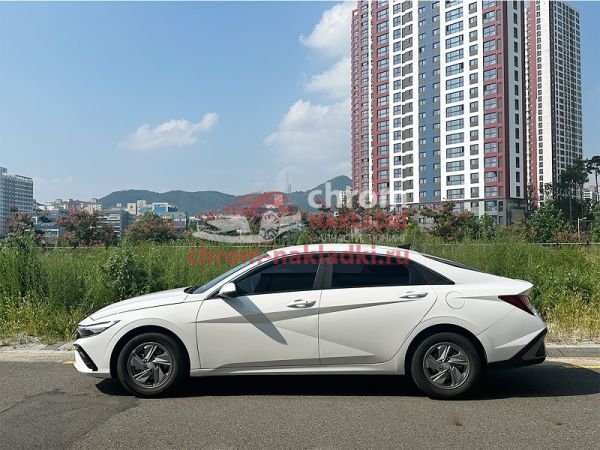 Дефлекторы (ветровики) окон с хром полоской из 6 частей Hyundai Elantra Avante 2024-2025