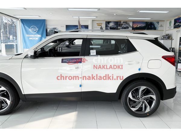 Дефлекторы (ветровики) окон хром из 6 частей All New Korando (Actyon) 2019-2024