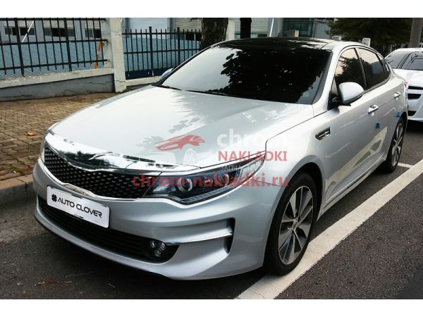 Дефлектор капота хром для KIA Optima JF K5