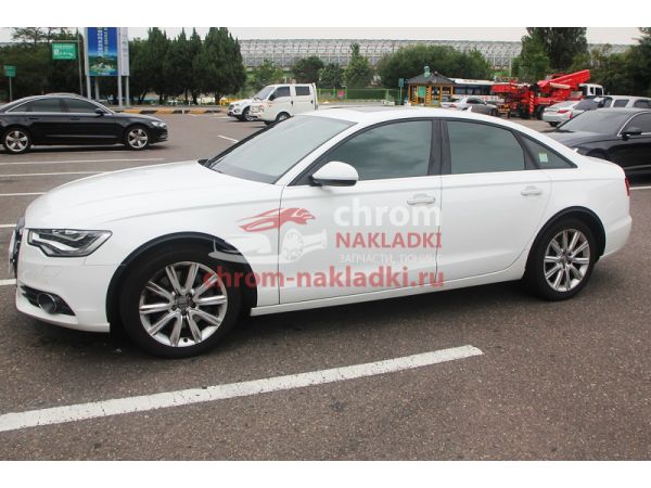 Накладки арок крыльев черные Audi A6 2011-2022