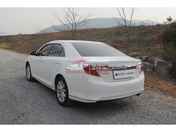 Молдинги на передний и задний бампера хром Toyota Camry 2012-2014