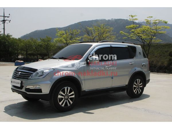 Дефлекторы (ветровики) окон хром для Ssang Yong Rexton