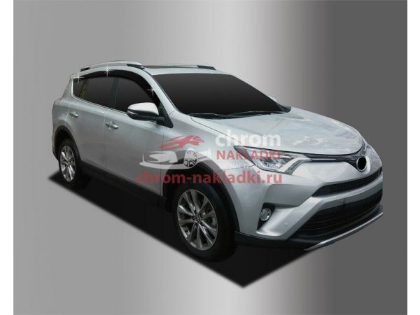 Дефлекторы (ветровики) из 6 частей окон для Toyota Rav4 2013-2018