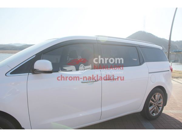 Дефлекторы (ветровики) из 6 частей окон KIA ALL NEW CARNIVAL 2014-2020