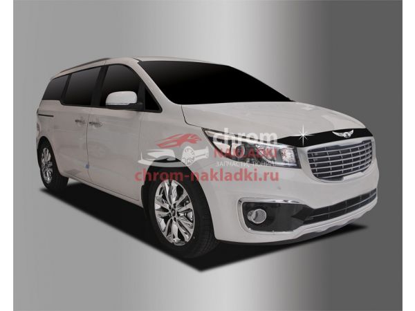 Дефлектор капота темный с эмблемой KIA ALL NEW CARNIVAL 2014-2020