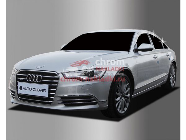 Дефлекторы (ветровики) окон хром 6 шт. для Audi A6 / C7