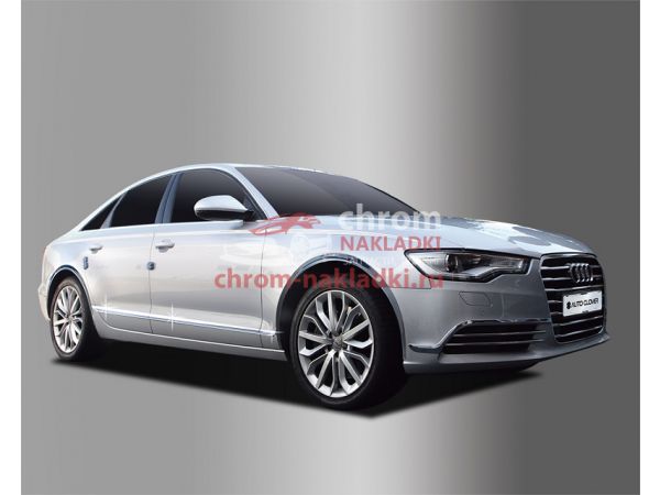 Накладки (молдинги) хромированные на двери Audi A6 / C7