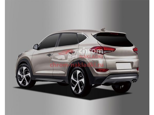 Хром накладки на заднее боковое окно Hyundai Tucson III 2015-2021