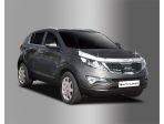 Дефлектор капота (Мухобойка) хром Kia Sportage R 2010-2016