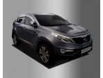 Молдинги передних фар хром Kia Sportage R 2010-2016