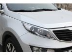 Молдинги передних фар хром Kia Sportage R 2010-2016