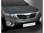 Молдинги противотуманных фар (перед+зад) Kia Sorento 2009-2012