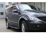 Дефлекторы (ветровики) окон хромированные для SsangYong Actyon 2006-2010, Nomad