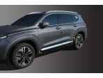 Хромированные молдинги дверей на Hyundai Santa Fe TM 2019-2024