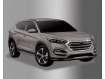 Хромированная накладка окантовка радиатора Hyundai Tucson TL 2015-2017