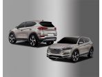 Накладки из 4 частей для переднего и заднего бампера Hyundai Tucson TL 2015-2017