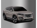 Хром накладки на решету радиатора Hyundai Tucson TL 2015-2017