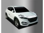 Дефлектор капота хромированный из 3 элементов для Hyundai Tucson TL 2015-2020