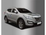 Дефлектор капота (Мухобойка) хром Hyundai Santa Fe DM / Grand Santa Fe / Maxcruz