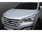 Дефлектор капота (Мухобойка) хромированный Hyundai Santa Fe DM / Grand Santa Fe / Maxcruz