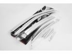 Дефлекторы (ветровики) окон хромированные из 6+4 частей для Hyundai Solaris 2017-2021