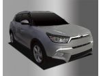 Накладки (молдинги) решетки радиатора + бампер хромированные для SsangYong Tivoli